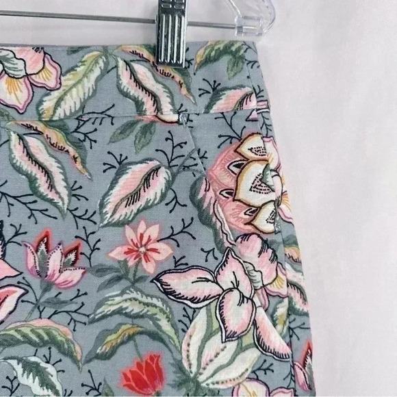 NWOT LOFT Women’s Cotton Blend Floral Coastal Print Mini Skirt  Size 10 - Picture 2 of 11